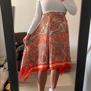 High waist midi skirt
